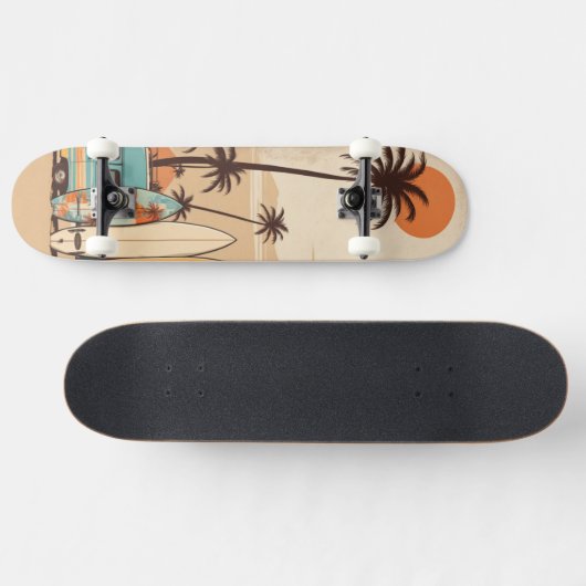 Retro Surf Vibes Skateboard (Horizontal)