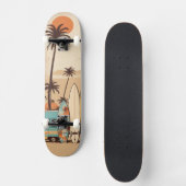 Retro Surf Vibes Skateboard (Vorderseite)