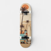 Retro Surf Vibes Skateboard (Vorderseite)