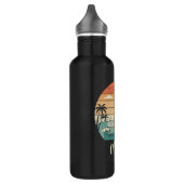 Retro Surf Vibes - Surfboard & Waves Edelstahlflasche (Links)