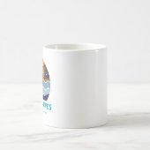 Retro Surfboard Beach Art Kaffeetasse (Mittel)