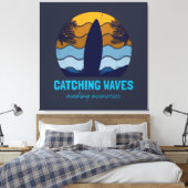 Retro Surfboard Beach Art Leinwanddruck (Insitu (Schlafzimmer))