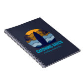 Retro Surfboard Beach Art Notizblock (Rechte Seite)