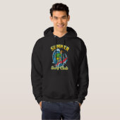 Retro Surfboard summer surf club Surfboarder Vinta Hoodie (Vorne ganz)