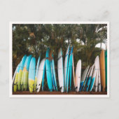 Retro Surfboards in Kauai Hanalei Beach Postkarte (Vorderseite)