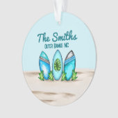 Retro-Surfboards Ornament (Vorderseite)