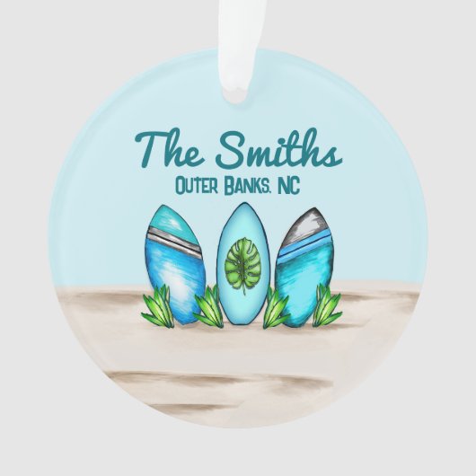 Retro-Surfboards Ornament (Vorderseite)