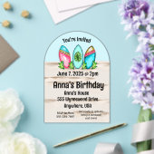 Retro-Surfboards, rosa, Acryleinladungen (Insitu (Hochzeit))