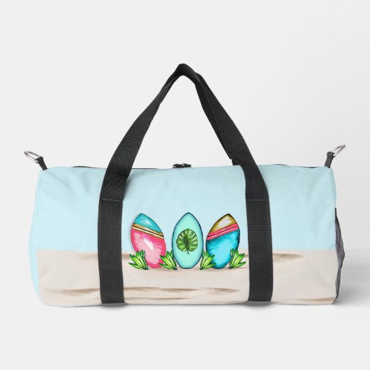 Retro-Surfboards, rosa, Duffle Bag (Vorderseite)