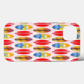 Retro-Surfboards Rosa Hibiskus Case-Mate iPhone Hülle (Rückseite (Horizontal))
