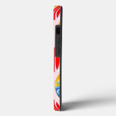 Retro-Surfboards Rosa Hibiskus Case-Mate iPhone Hülle (Rückseite / Links)