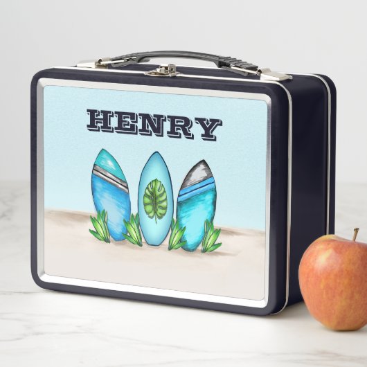 Retro-Surfbretter Metall Brotdose (Beispiel)