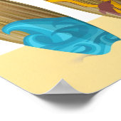 Retro Surfbretter Sun Surf Sand Poster (Ecke)