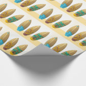 Retro Surfbretttrio-Sommerstrand Geschenkpapier (Ecke)
