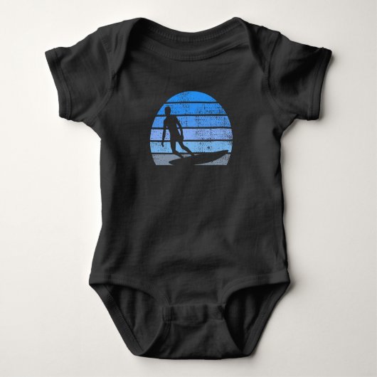 Retro Surfen Baby Strampler (Vorderseite)