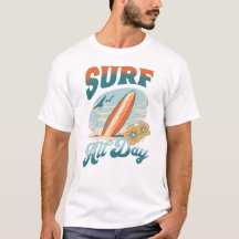 Retro Surfen Den ganzen Tag über Vintage Beach Sum