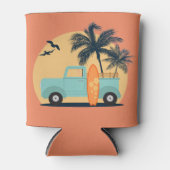 Retro-Surfen kann kühler werden Dosenkühler (Vorderseite)