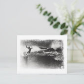 Retro-Surfen Postkarte (Stehend Vorderseite)