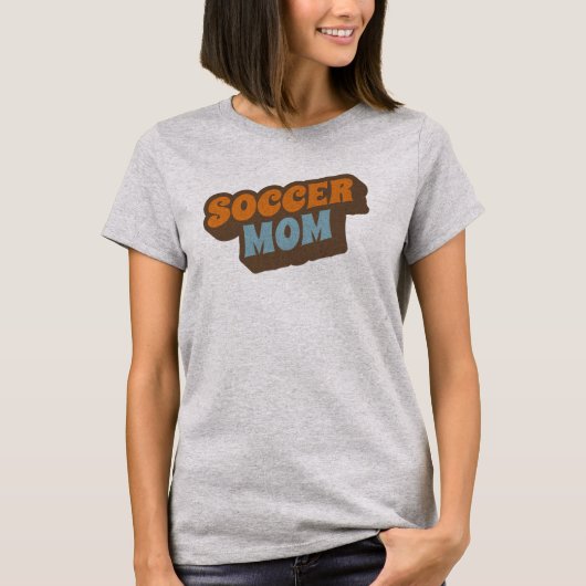 Retro-Surfer-Art Fußball-Mutter T-Shirt (Vorderseite)