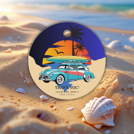 Retro Surfer Car Babydusche Geschenkanhänger
