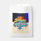 Retro Surfer Car Babydusche Geschenktütchen (Vorderseite)