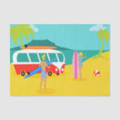 Retro Surfer Couple Tissue Seidenpapier (Vorderseite)