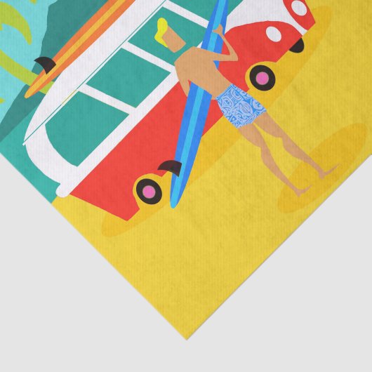 Retro Surfer Couple Tissue Seidenpapier (Ausschnitt)