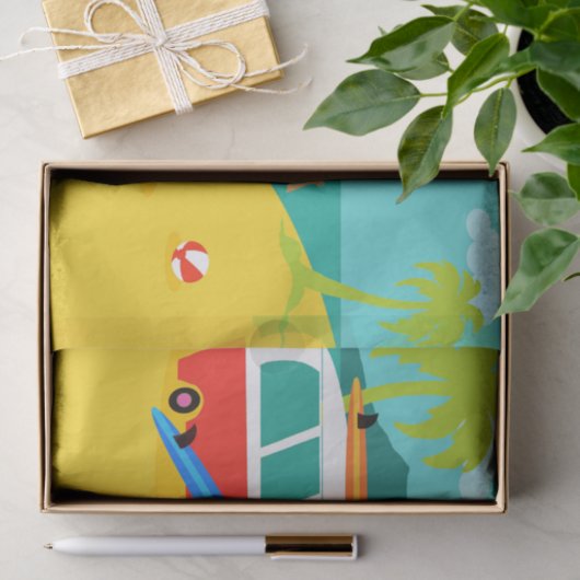 Retro Surfer Couple Tissue Seidenpapier (Geschenk)