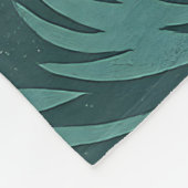 Retro Surfer Dog Blue Coastal Surfing Bulldog Art Fleecedecke (Ecke)