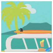 Retro Surfer-Paar-Gewebe Stoff (Nahaufnahme)