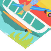 Retro Surfer-Paar-Tabellen-Läufer Kurzer Tischläufer (Ecke)