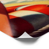 Retro-Surfer-Pin-up Poster (Ecke)