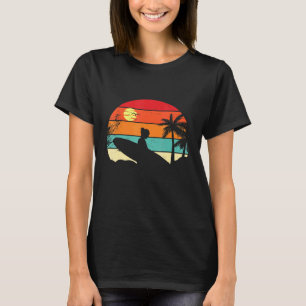 Retro Surfer Sonnenuntergang Palme Tree - Surf 1 T-Shirt