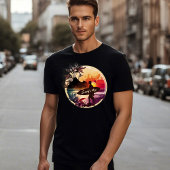 Retro Surfer Sunset Beach Men T-Shirt