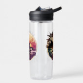 Retro Surfer Sunset Beach Trinkflasche (Links)
