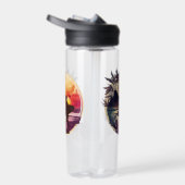 Retro Surfer Sunset Beach Trinkflasche (Rechts)