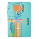 Retro Surfer Typ Badematte (Vorderseite Vertikal)