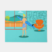 Retro Surfer Typ Door Mat