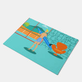 Retro Surfer Typ Door Mat Fußmatte (Schrägansicht)