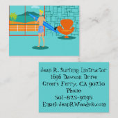 Retro Surfer-Typ-Geschäfts-Karten Visitenkarte (Vorne/Hinten)