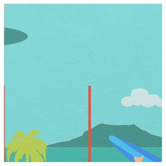 Retro Surfer-Typ-Gewebe Stoff (Nahaufnahme)