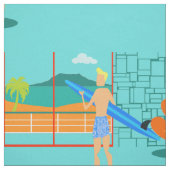 Retro Surfer-Typ-Gewebe Stoff (Muster)