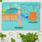 Retro Surfer-Typ-Küchen-Tuch Küchentuch (Gefaltet)