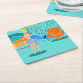 Retro Surfer Typ Paper Untersetzer (angewinkelt)