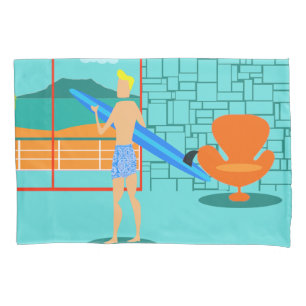 Retro Surfer Typ Pillowcase Kissenbezug