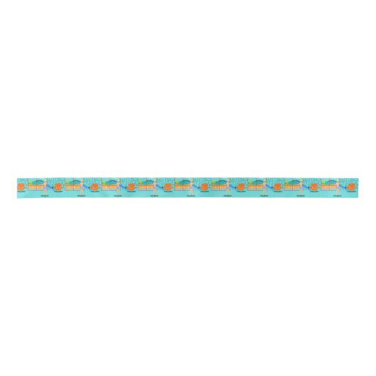 Retro Surfer-Typ-Satin-Band Satinband (Vorderseite)