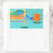 Retro Surfer Typ Sticker (Tasche)
