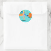 Retro Surfer Typ Sticker (Tasche)
