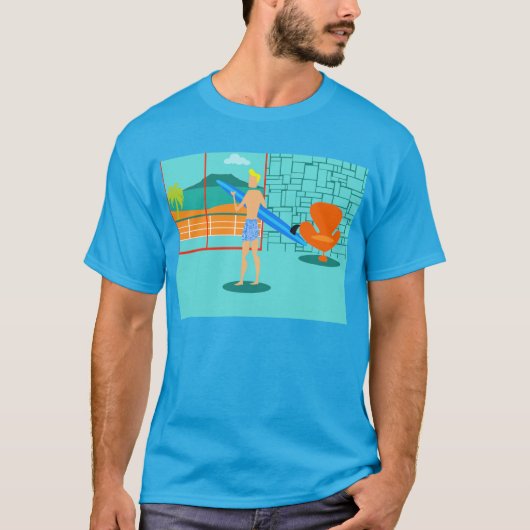 Retro Surfer-Typ-T - Shirt (Vorderseite)