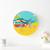 Retro-Surfer-Uhr - Acrylwand Große Wanduhr (Zuhause)